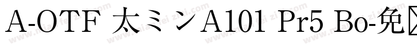 A-OTF 太ミンA101 Pr5 Bo字体转换